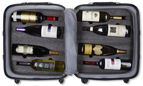 luggage for shipping wine bottles.